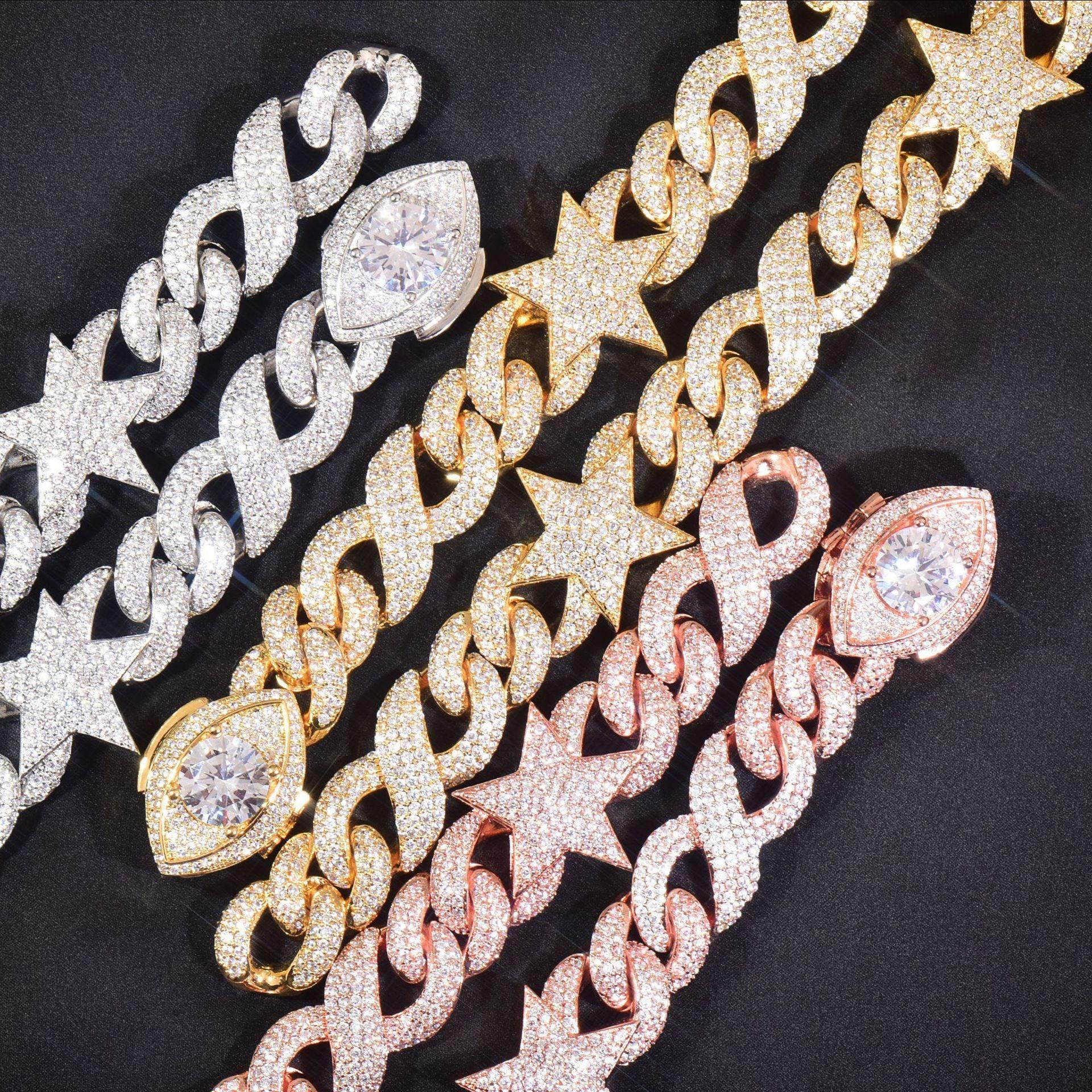 Star Necklace with Copper & Zircon | Trendy Hip Hop Jewelry for Men & Women | Caratix Jewelry - CaratixJewelry